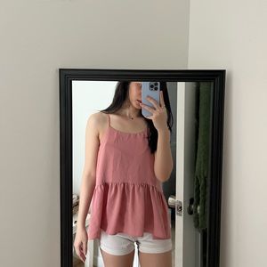 pink baby doll top